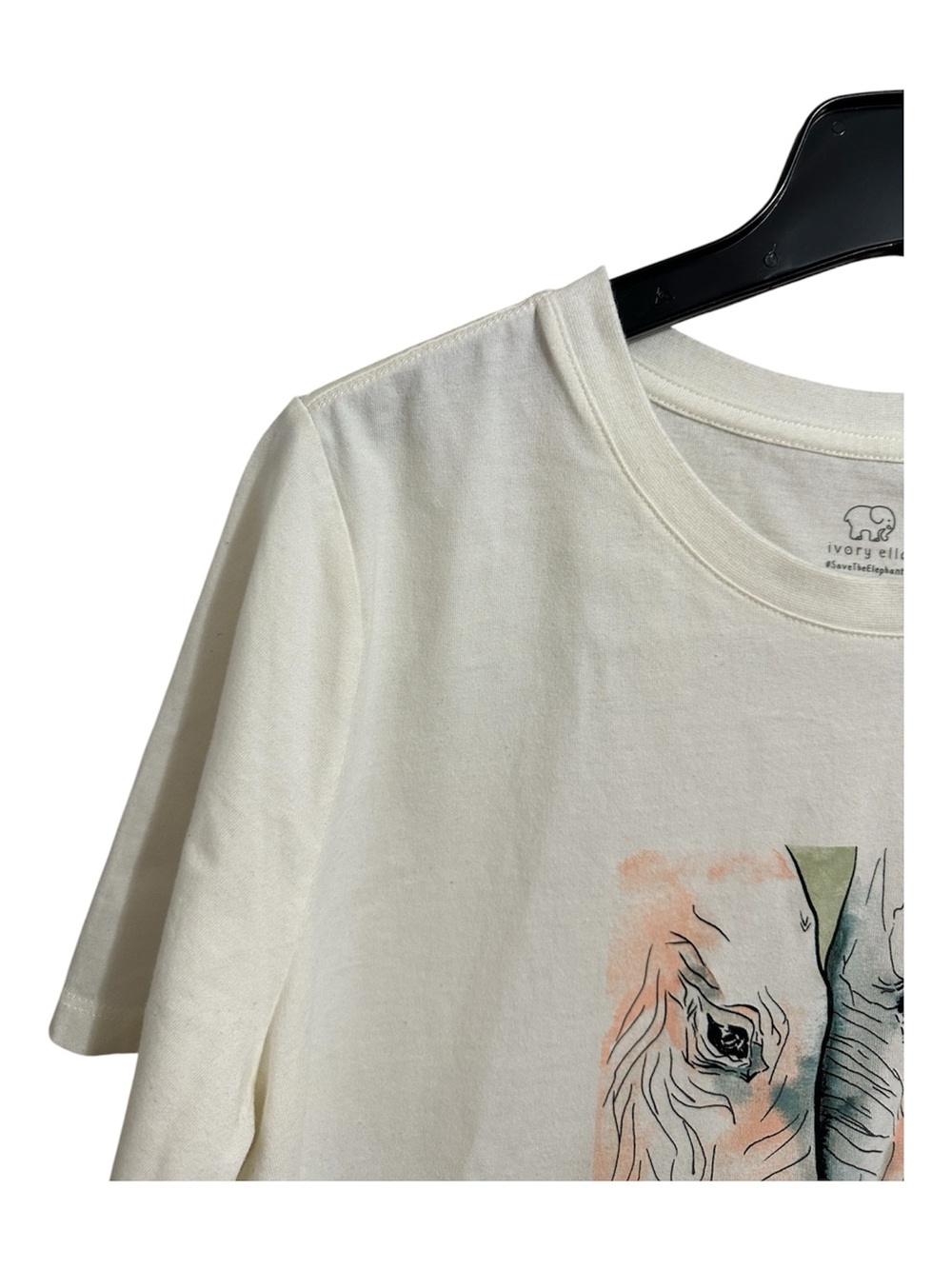 Ivory Ella Elephant T-Shirt Short Sleeve Size XL - Picture 2 of 6